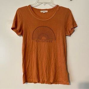 Burnt orange graphic T-shirt